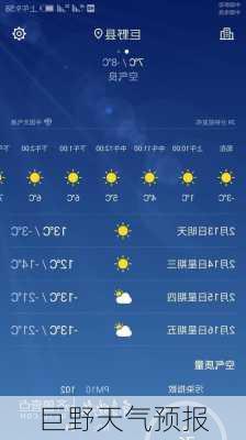 巨野天气预报