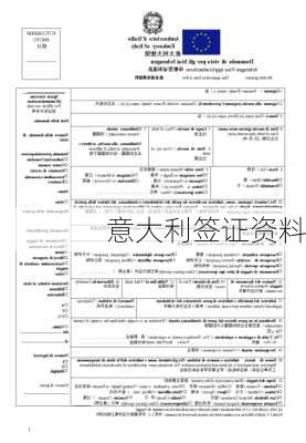 意大利签证资料