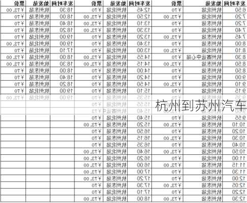 杭州到苏州汽车