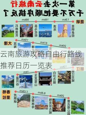 云南旅游攻略自由行路线推荐日历一览表