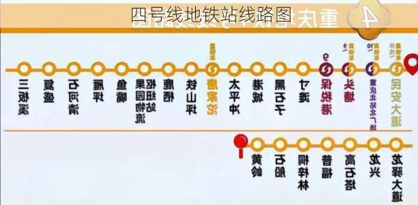 四号线地铁站线路图