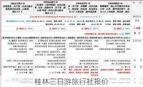 桂林三日游旅行社报价