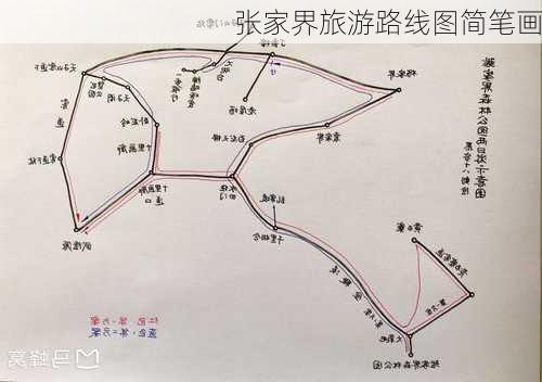 张家界旅游路线图简笔画